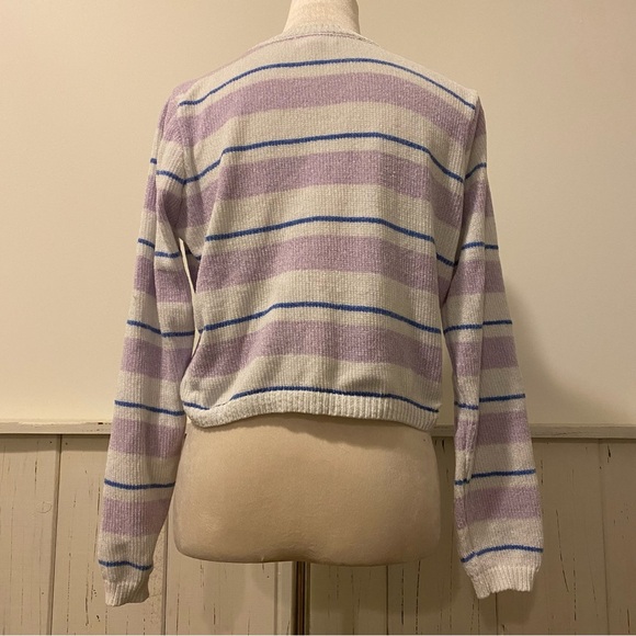 Colsie Women’s Medium Cropped Stripped Sweater - Picture 2 of 11